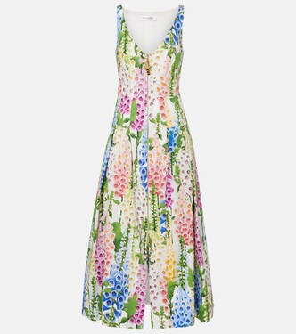 Floral poplin cocktail dress | Oscar de la Renta