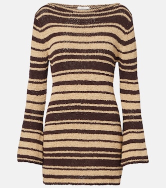 Micah striped cotton-blend minidress | Faithfull