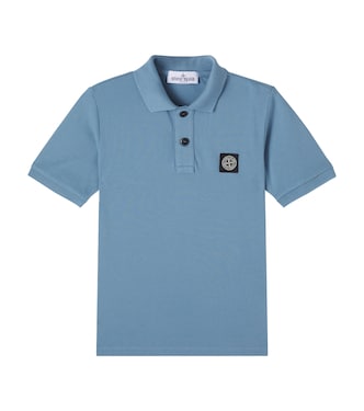 Cotton-blend polo shirt | Stone Island Junior