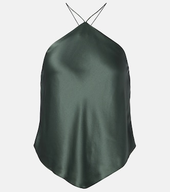 Halterneck silk charmeuse top | The Sei