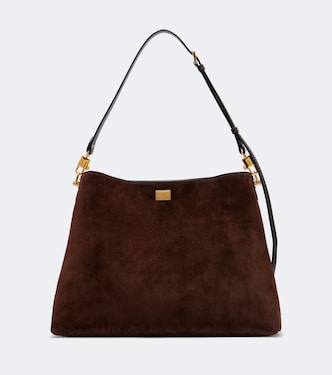 Schultertasche Vittoria Large aus Veloursleder | Dolce&Gabbana