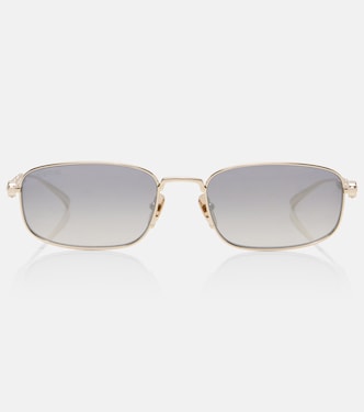Bamboo crystal-embellished rectangular sunglasses | Gucci