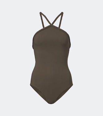 Braided-trim swimsuit | Bottega Veneta
