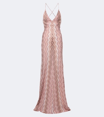 Zigzag锯齿图案加长连衣裙 | Missoni