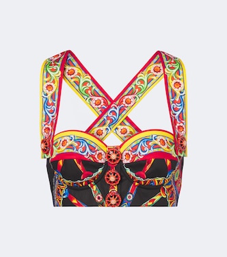 Carretto cotton poplin crop top | Dolce&Gabbana