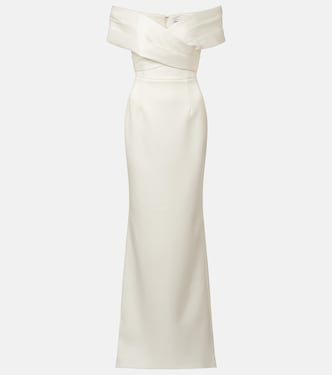 Bridal Blaise off-shoulder satin gown | Rebecca Vallance
