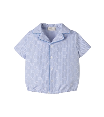 Baby GG striped cotton poplin shirt | Gucci Kids