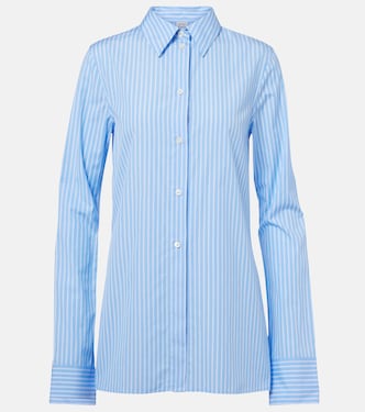 Striped cotton poplin shirt | Toteme