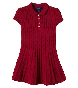 Cable-knit cotton polo dress | Polo Ralph Lauren Kids