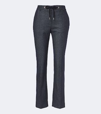 Pantalones tapered de lana, algodón y cachemir | Eleventy