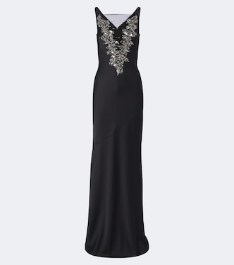 Mela embellished crêpe gown | Safiyaa