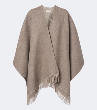 Reversible wool and cashmere poncho | Fendi