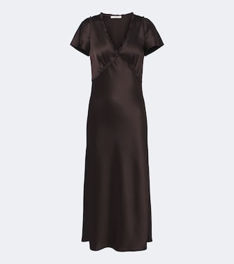 Shiny Statement satin midi dress | Dorothee Schumacher