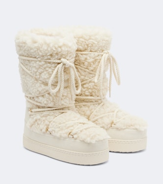 Kniehohe Stiefel Teddy aus Shearling | Inuikii