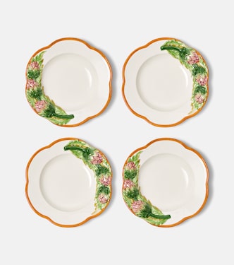 Artichoke set of 4 ceramic pasta bowls | Les-Ottomans