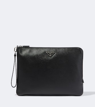Pochette en cuir Saffiano | Prada