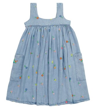 Floral embroidered denim dress | Stella McCartney Kids