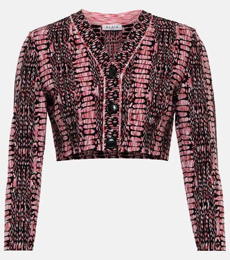 Jacquard cropped cardigan | Alaïa