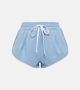 Shorts in jersey di cotone | Miu Miu