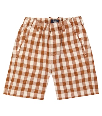 Checked linen shorts | Il Gufo