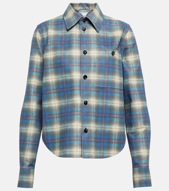 Checked leather shirt | Bottega Veneta