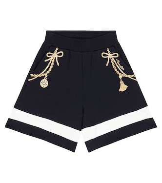 Embroidered cotton jersey shorts | Monnalisa