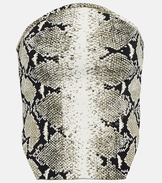 Snake-print strapless top | Khaite