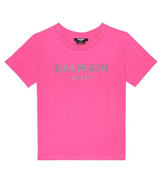Logo cotton jersey T-shirt | Balmain Kids