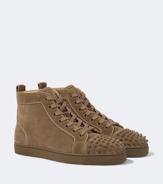 حذاء سنيكرز للكاحل من جلد سويدي Louis Spikes | Christian Louboutin
