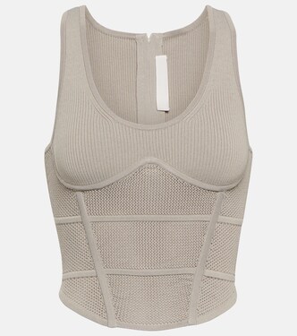 Cropped ribbed-knit bustier | Dion Lee