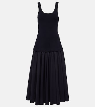 Silas ribbed-knit cotton-blend midi dress | Simkhai
