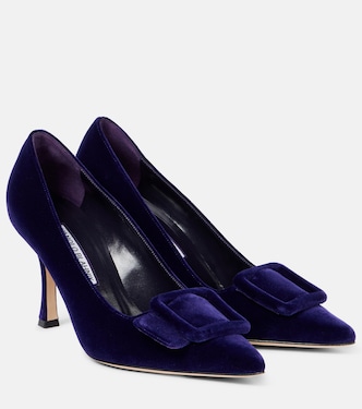 Maysale 90 velvet pumps | Manolo Blahnik