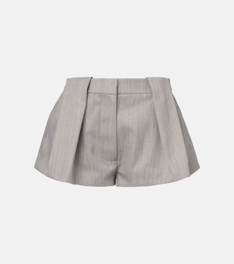 High-rise wool-blend shorts | Stella McCartney