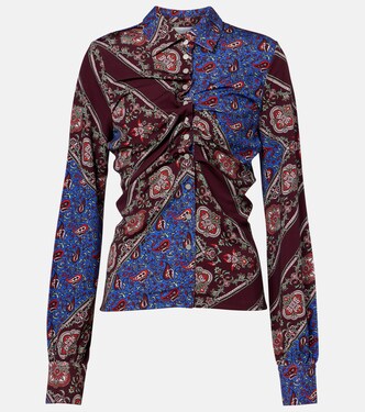 Gathered paisley printed shirt | Rabanne