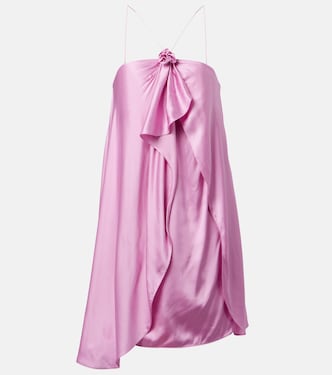 Ruffled halterneck satin minidress | Acne Studios