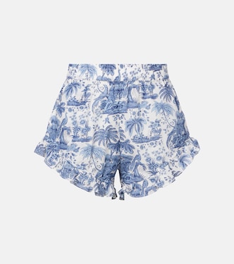 Boyana printed cotton toile shorts | Staud