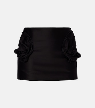 Minifalda de algodón con apliques florales | Magda Butrym