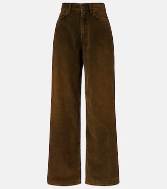 Mid-rise cotton corduroy wide-leg pants | Acne Studios