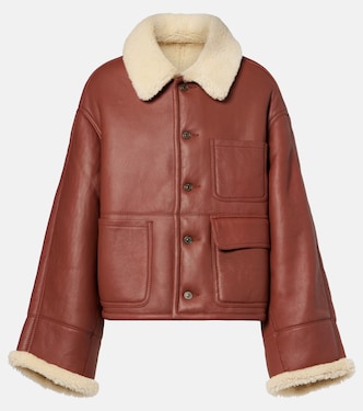 Lederjacke mit Shearling | Victoria Beckham
