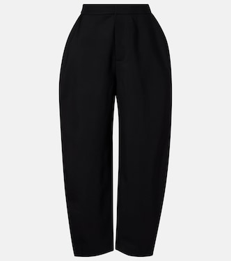 Pantalon barrel à taille haute en crêpe | Róhe