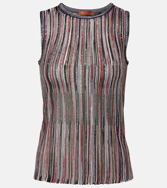 Sequined striped lamé top | Missoni