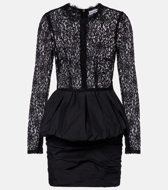 Dixie peplum lace and taffeta minidress | Rebecca Vallance