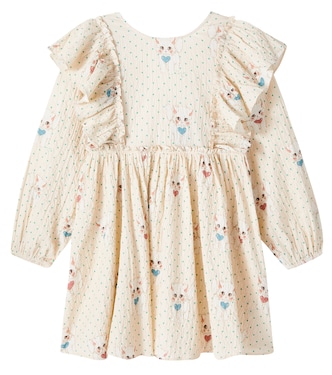 Elin bow-detail cotton seersucker dress | Konges Sløjd