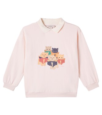 Spotty printed cotton jersey polo shirt | Konges Sløjd