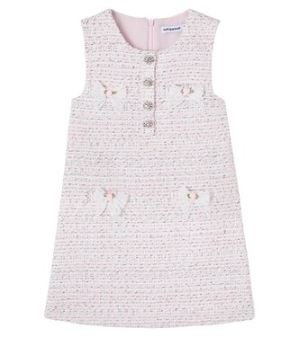 Crystal-embellished tweed dress | Self-Portrait Kids