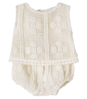 Baby Inez cotton-blend top and bloomers set | Bebe Organic