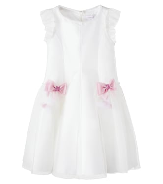 Bow-detail tulle dress | Monnalisa