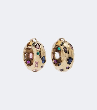Crystal-embellished hoop earrings | Jimmy Choo