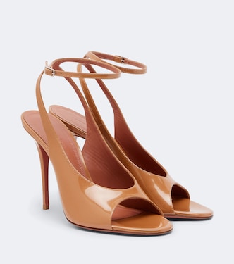 Anok patent leather slingback sandals | Amina Muaddi