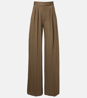 Pinstripe pleated wide-leg pants | Max Mara